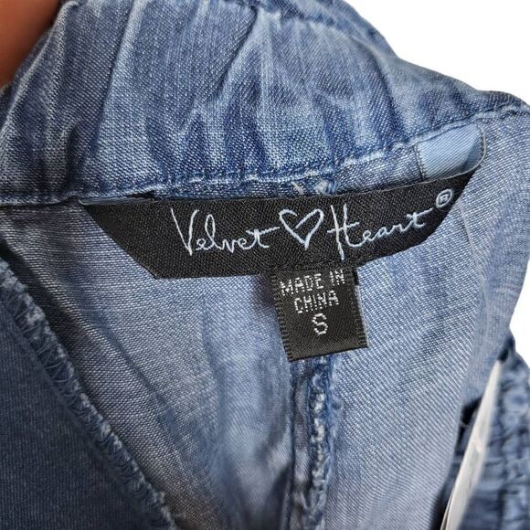 Velvet Heart Tencel Chambray High Rise Pull On Shorts Size Small - Picture 6 of 7